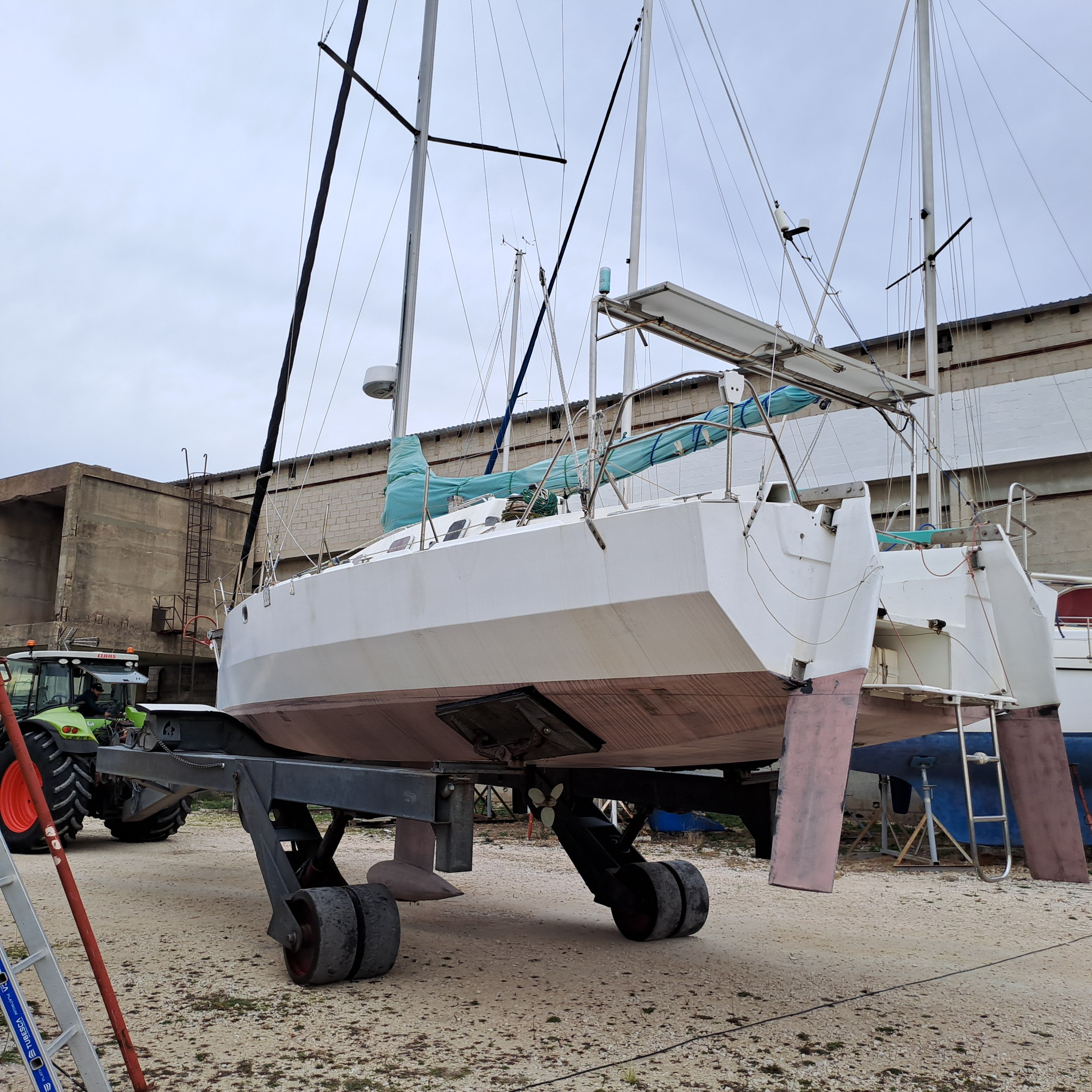 transport du bateau vers la mer